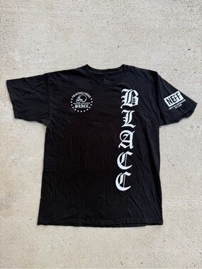 Neff x Wiz Khalifa Blacc Hollywood Graphic Tee Black Rap Concert Shirt L